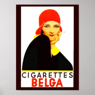 Cigarettes Belga Vintage annons Poster