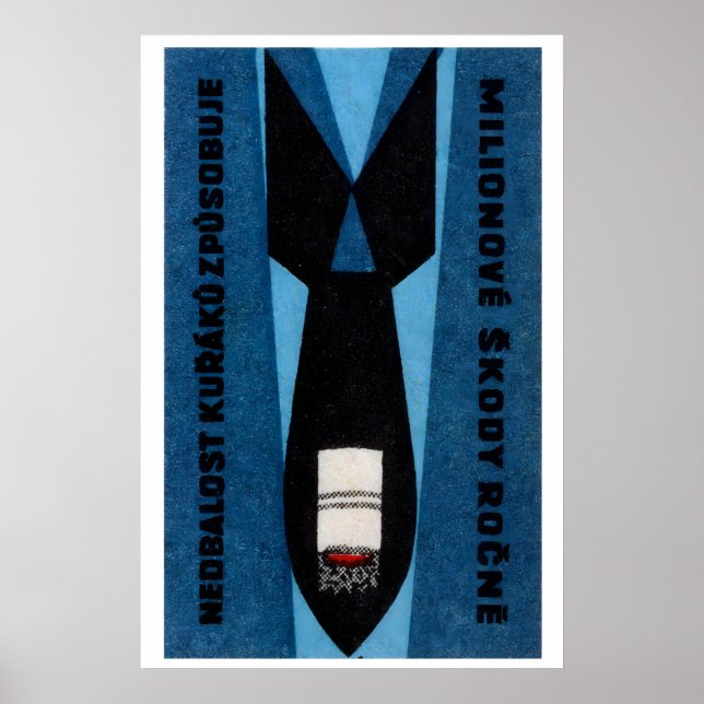 Cigarettfimpa i bomb - Matchbox-utskrift - Tjeckis Poster (Framsidan)