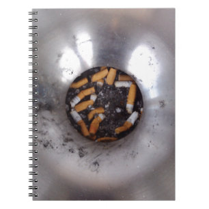Cigarettknappar i Silver Rökare Ashtray, lustigt Anteckningsbok Med Spiral
