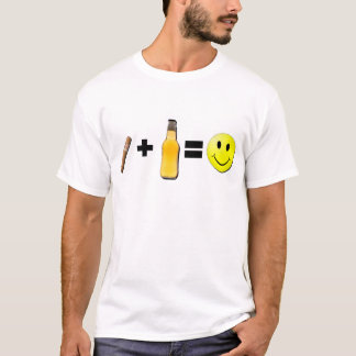 Cigarr + Öl = lycka T-shirt