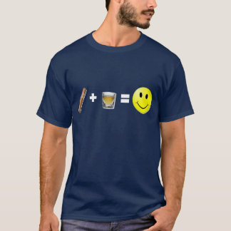 Cigarr + Shots = lycka Tee