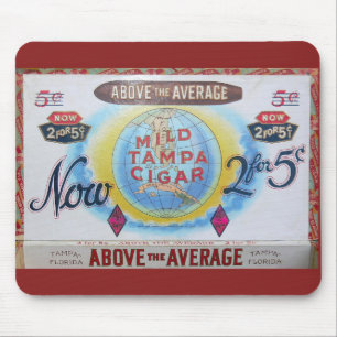 Cigarren boxas vintageetiketten Mousepad Musmatta