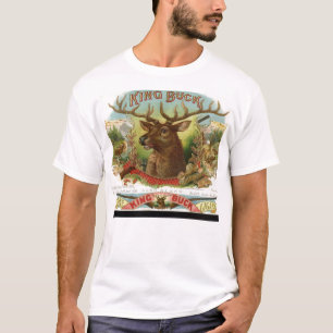 Cigarren för jakt för hjort för vintagekungbock tee