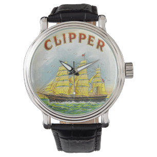 Cigarren för vintage för Clipperseglingfrakten Armbandsur