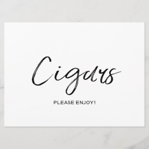 "Cigarrer" Bröllopsskylt Stilsäker handmålad tex Inbjudningar