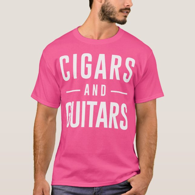Cigarrer Och Gitarrer T Shirt (Framsida)
