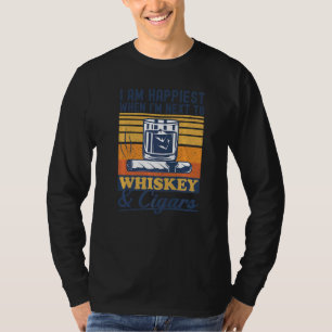 Cigarrer och whisky Tobacco Rökning Liquor Drinkin T Shirt