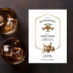 Cigarrett- och whisky-salong, inbjudan till möhipp<br><div class="desc">Sätt tonen för en ofölig natt med denna djärva och stiliga inbjudan till cigarrett- och whisky-firande för en ungkarl. Designad med rika,  manliga vibrationer inspirerade av släta whiskypågar och klassiska cigarrer,  är denna inbjudan perfekt för att vara värd för en legendarisk bröllopsfest.</div>