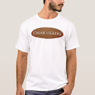 CigarrGeeks 2 sid T-tröja med den ovala logotypen T-shirt