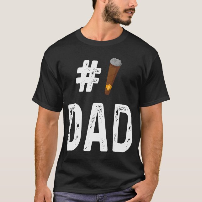 Cigarrök nummer 1 Pappa T Shirt (Framsida)