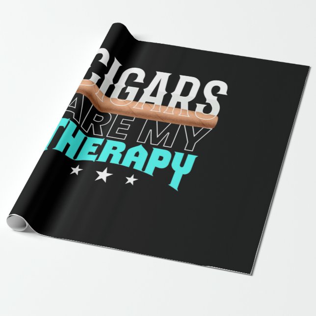 Cigars är min terapi presentpapper (Utrullad)