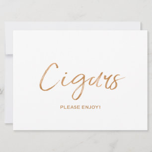 "Cigars" Bröllop-tecken   SNYGGT GULD RO