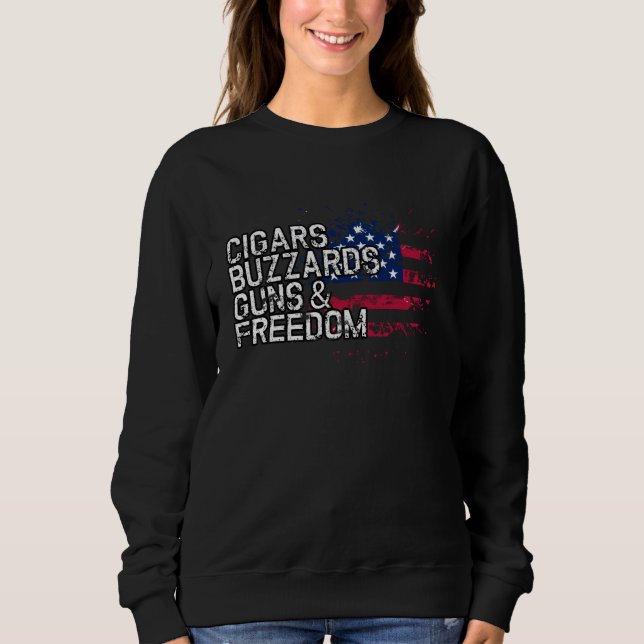 Cigars BUZARDS Guns & Freedom T-Shirt BUZZARD (Framsida)