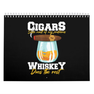 Cigars löser de flesta av mina problem Whiskey Kalender