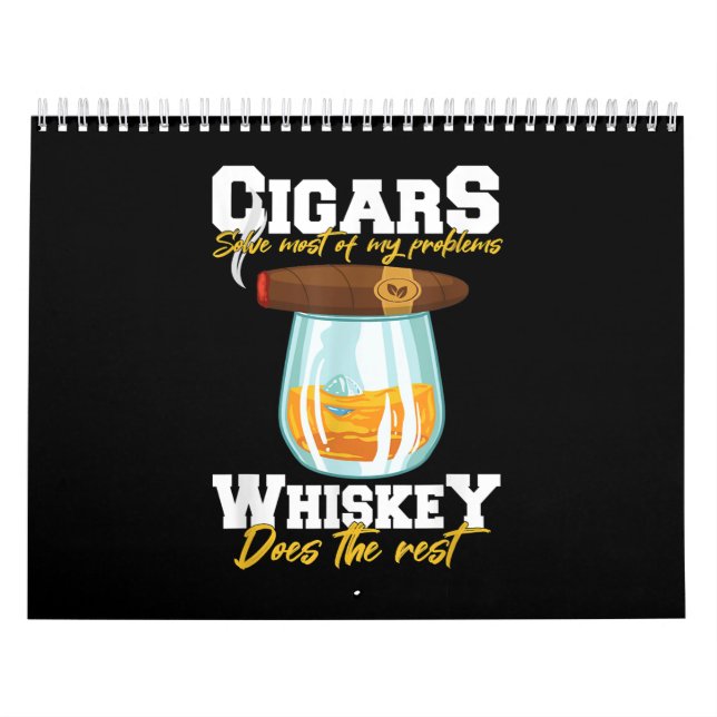 Cigars löser de flesta av mina problem Whiskey Kalender (Omslag)