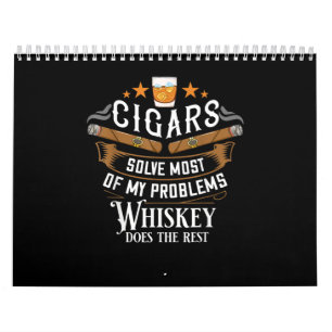 Cigars löser de flesta av mina problem Whiskey Kalender