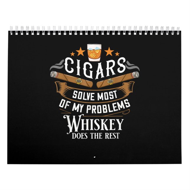 Cigars löser de flesta av mina problem Whiskey Kalender (Omslag)