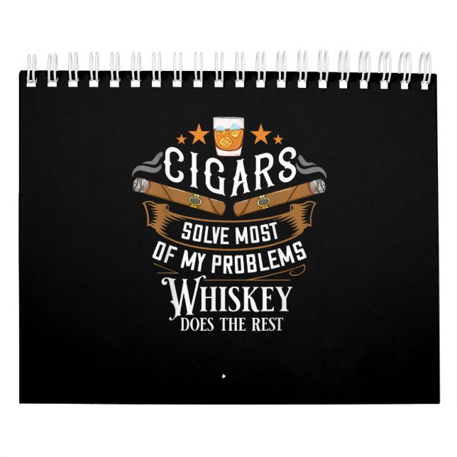 Cigars löser de flesta av mina problem Whiskey Kalender (Omslag)