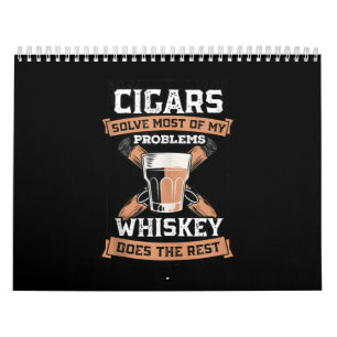 Cigars löser de flesta av mina problem Whiskey Kalender