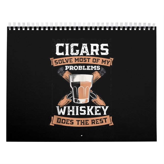 Cigars löser de flesta av mina problem Whiskey Kalender (Omslag)