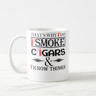 Cigars s With Red Cigar Cute Smoker Men Kaffemugg