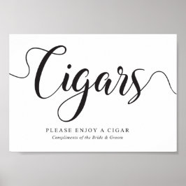 Cigars Sign. Fri komplementär Cigars Bröllop Poster