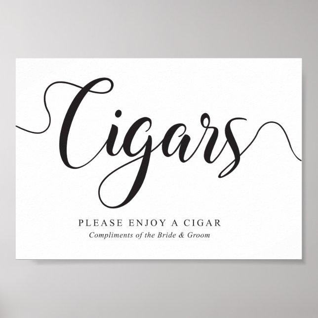 Cigars Sign. Fri komplementär Cigars Bröllop Poster (Framsidan)