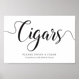 Cigars Sign. Fri komplementär Cigars Bröllop Poster