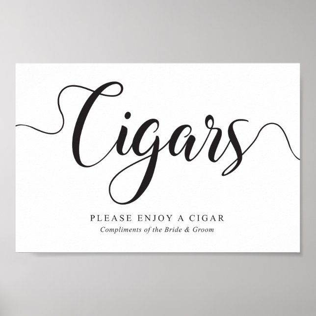 Cigars Sign. Fri komplementär Cigars Bröllop Poster (Framsidan)