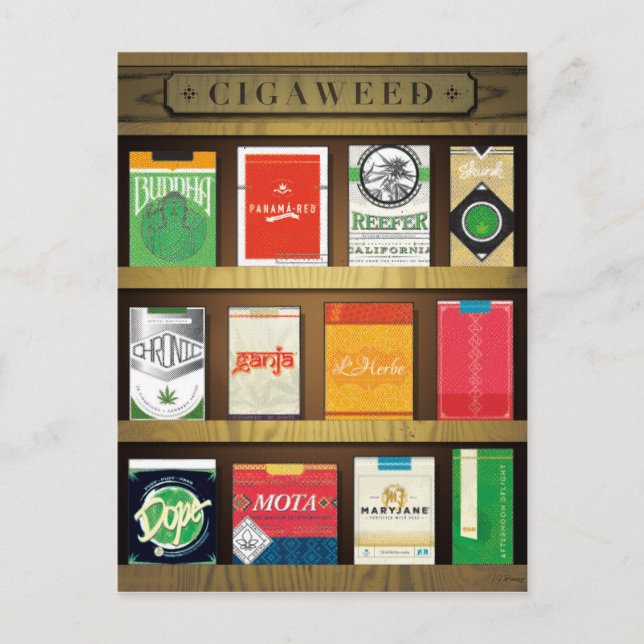 Cigaweed Vykort (Framsida)