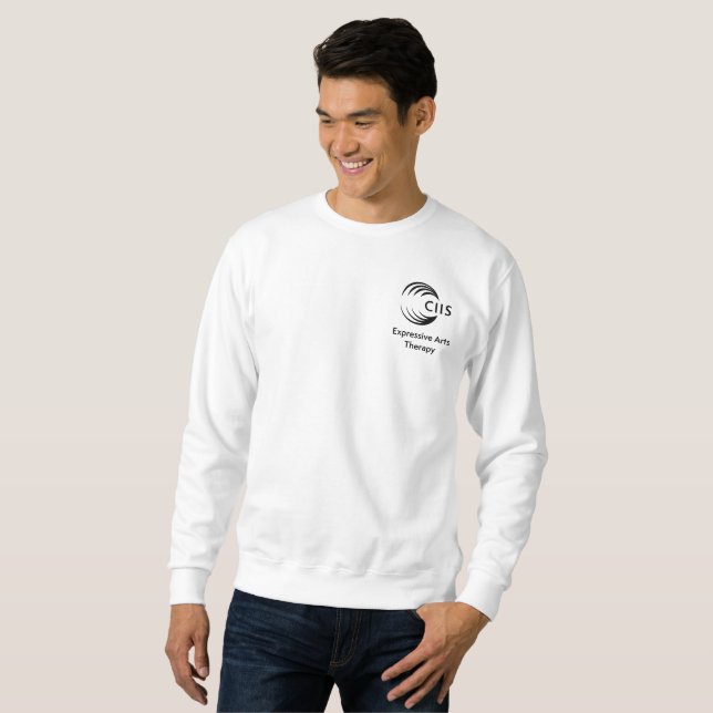 CIIS EXA Vit Crewneck Tröja Lång Ärmad Tröja (Hel framsida)