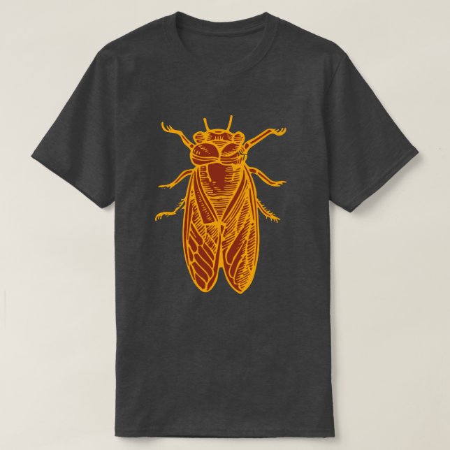 Cikada (bekläda och dra tillbaka), t-shirt (Design framsida)