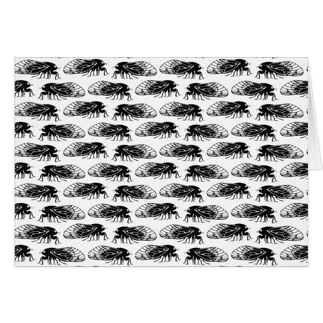 Cikada - Magicicada - elegantt mönster för Hälsningskort (Framsidan Horizontal)