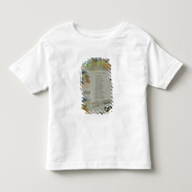 Cikadan och myran från fablarna t-shirt (Framsida)