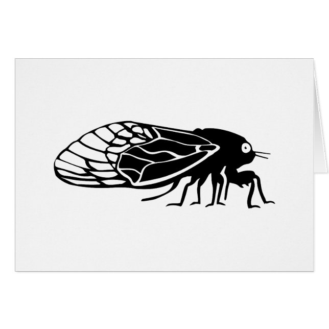 Cikador - Cigales - Magicicadas - sommarrykte Hälsningskort (Framsidan Horizontal)