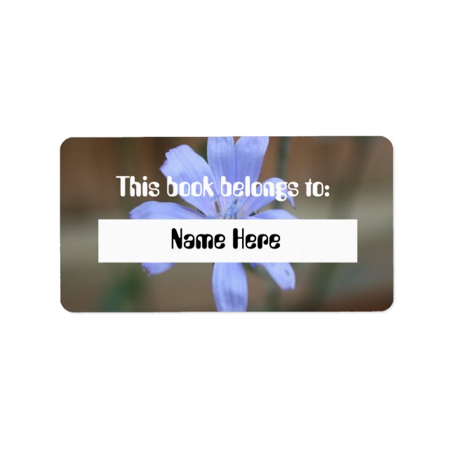 Cikoria Bok-etikett Adressetikett (Framsidan)