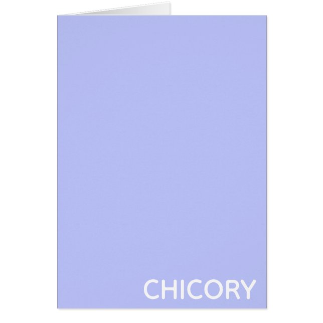 Cikoriablommblåblå färg namn hälsningskort (Framsidan)