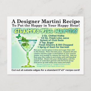 Cilantro Dill Martini Recipe-vykort Vykort