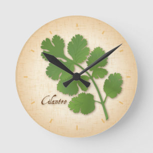 Cilantro Herb Rund Klocka