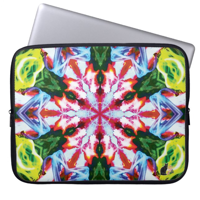 Cilantro Kaleidoscope Laptop sleeve (Framsidan)