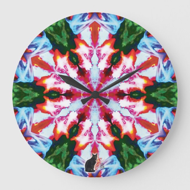Cilantro Kaleidoscope Stor Klocka (Framsida)