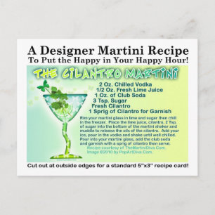 Cilantro Martini Recipe-vykort Vykort
