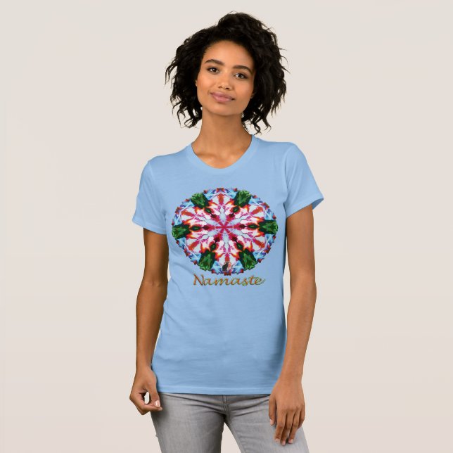 Cilantro Namaste Kaleidoscope T-shirt (Hel framsida)