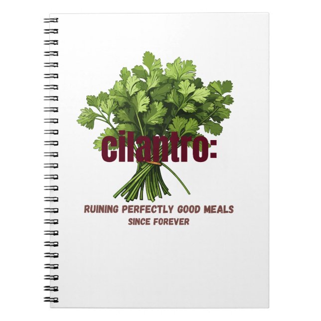 Cilantro - Ruining Perfight Bra Måltider Anteckningsbok (Framsidan)