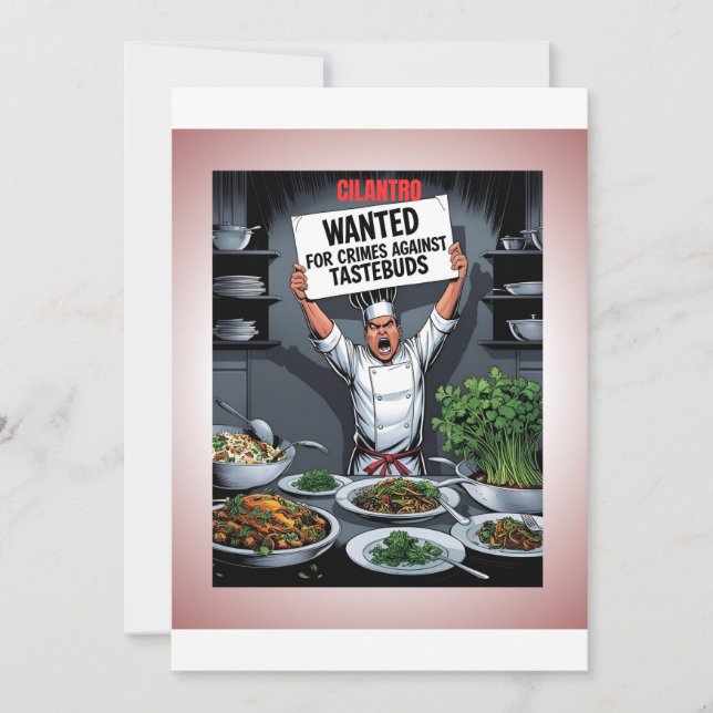 Cilantro - vill ha brott mot tastebuds julkort (Framsida)
