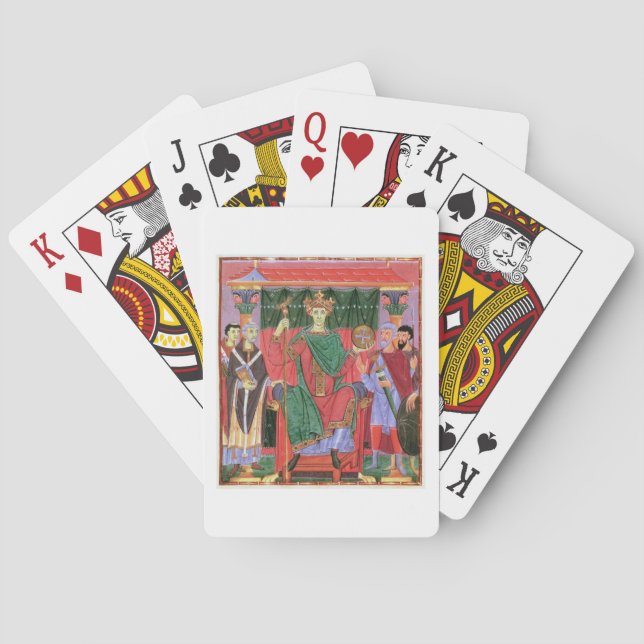 Cim.4453 f.42r Heliga Roman Emperor Otto III Enth Kortlek (Baksidan)