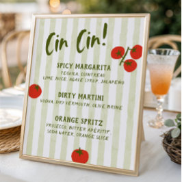 Cin Cin Tomato Möhippa Pub Menu Poster