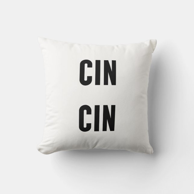 Cin Cin Typography Kudde (Framsida)