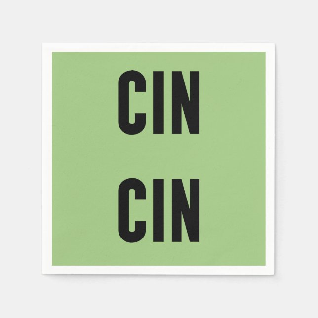 Cin Cin Typography Pappersservett (Framsidan)