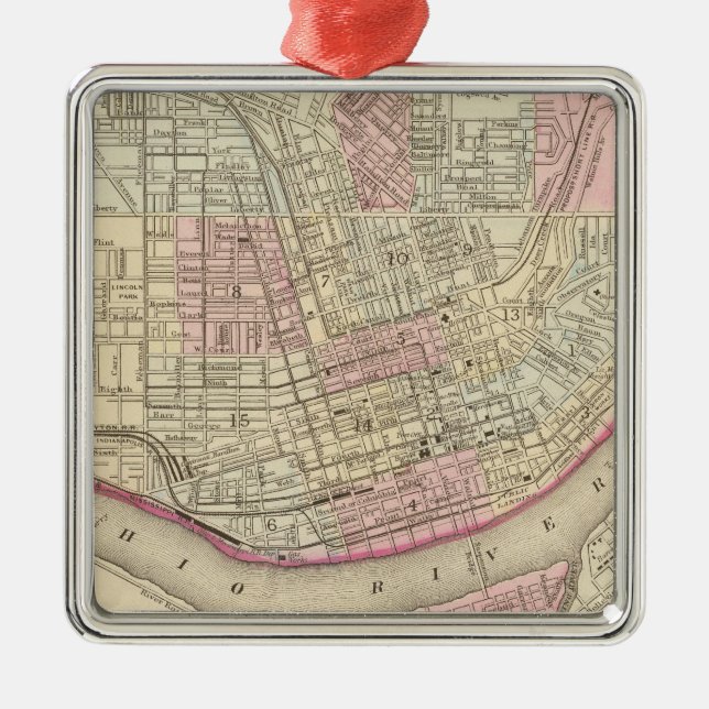 Cincinnati 2 julgransprydnad metall (Framsidan)